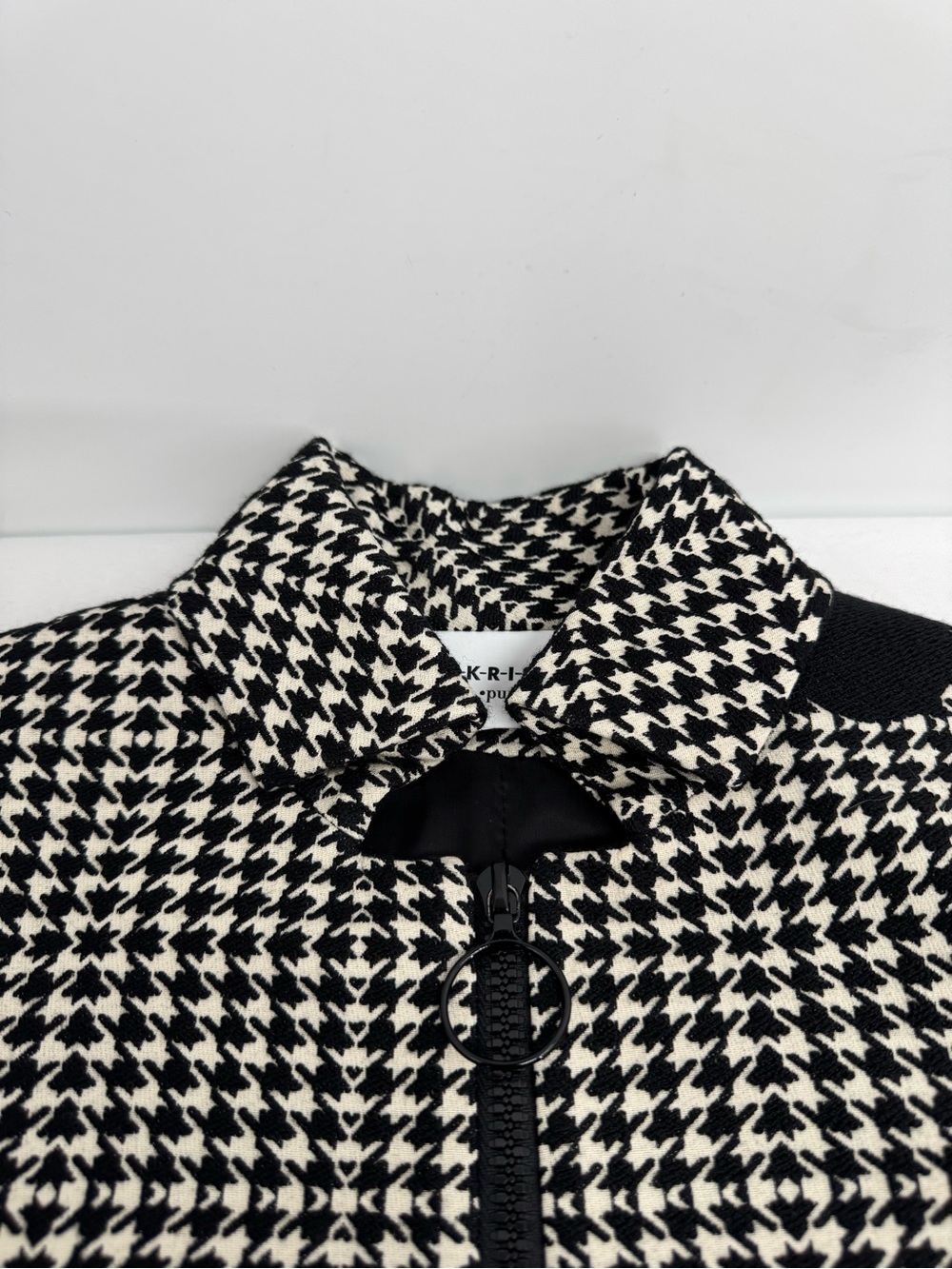 Akris Punto Sz 6 Blazer & Sz 8 Dress Black & White Dotes Houndstooth Wool Blend - Picture 12 of 16